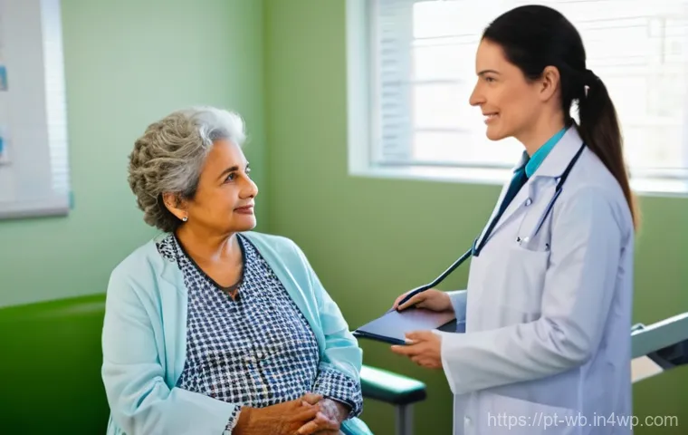내러티브 의학과 지역 사회의 역할 - **Prompt: "A compassionate medical consultation scene. An older Brazilian woman, dressed in comforta...