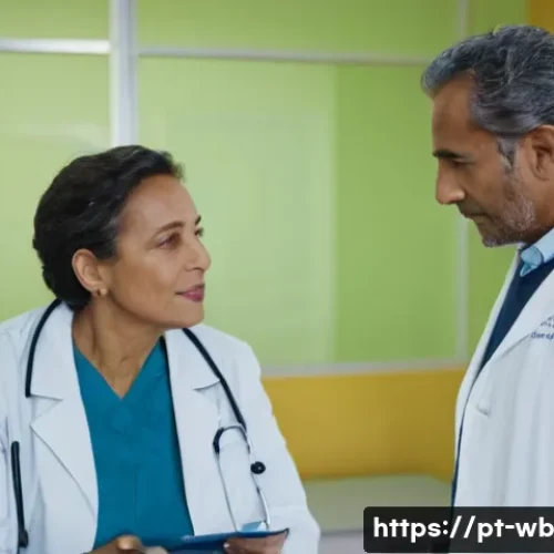 Home 32 내러티브 의학의 실제 사례 분석 - A compassionate healthcare professional attentively listening to a middle-aged Brazilian patient in ...